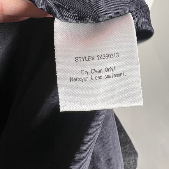 Club Monaco Women's Wool Long Over Coat S Charcoal Gray Snap Button Winter - Picture 8 of 8